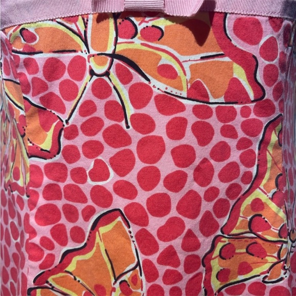 Lilly Pulitzer White Label strapless pink dress with butterflies. Size 6 - Picture 4 of 14